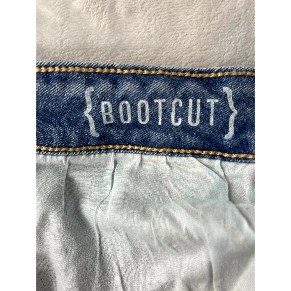R1893 Women's Denim Bootcut Stretch Distressed Blue Light Wash Jeans Size 10